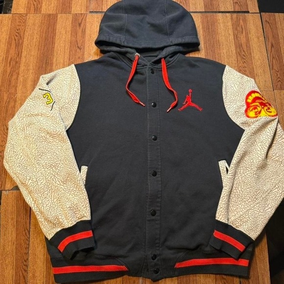 Jordan Nike Vintage Spike Lee Snap Bomber Hoodie XL - Picture 1 of 7